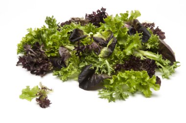 Yığın karışık salata yaprakları