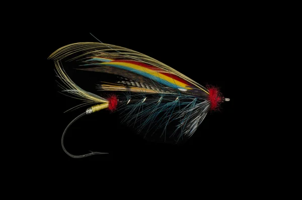 Black Doctor salmon fly — Stock Photo, Image