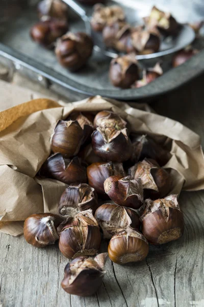 Castanhas doces torradas na hora — Fotografia de Stock