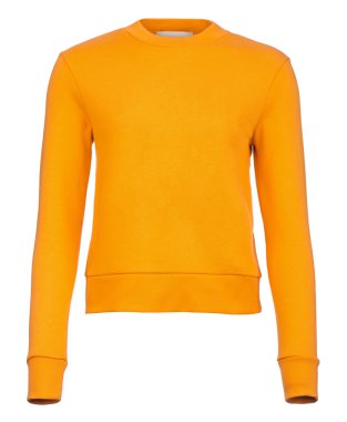 Cut-out düz turuncu Bayan Kazak Jumper görünmez Mann üzerinde