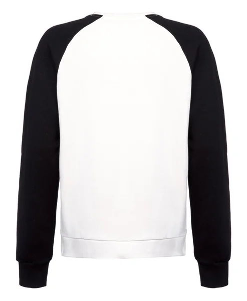 Corte traseiro da camisa branca com mangas pretas compridas — Fotografia de Stock