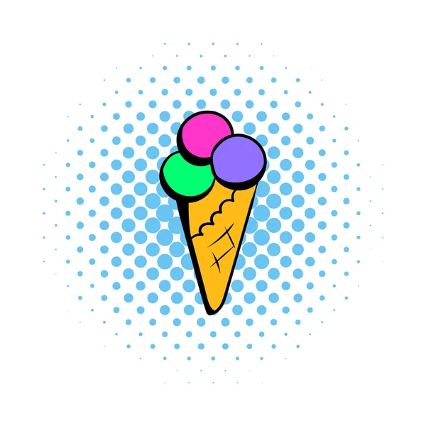 아이스크림 만화 아이콘 — 스톡 벡터