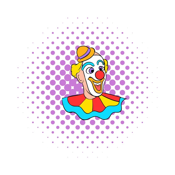 Face clown comics icon — Stock Vector