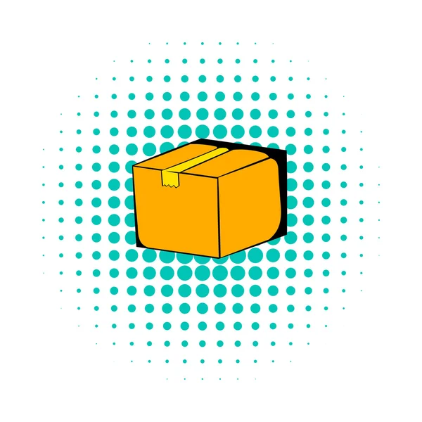 Icono de cómics de caja de cartón — Vector de stock