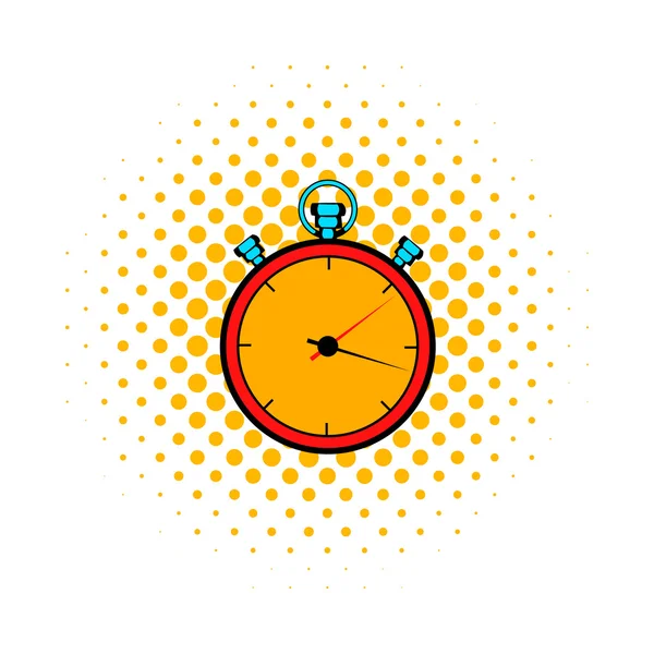 Stopwatch comics icon — Stock Vector