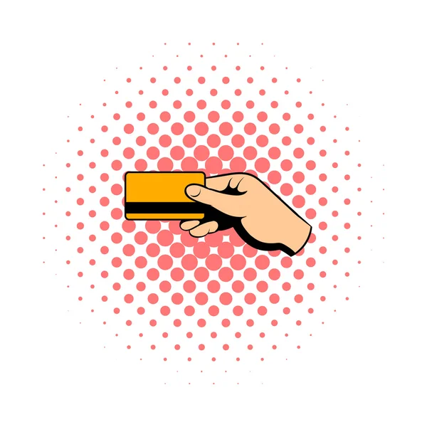 Hand met creditcard strips pictogram — Stockvector