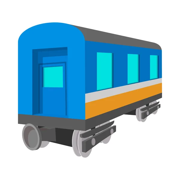 Піктограма мультфільму пасажирського вагона — стоковий вектор