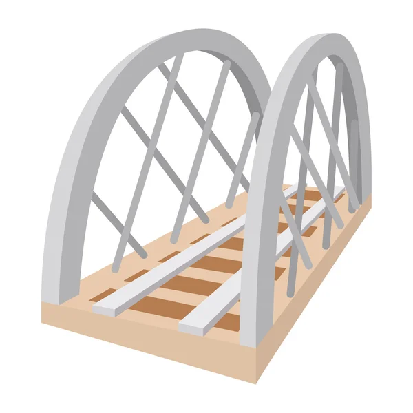 Ponte ferroviario in metallo icona cartone animato — Vettoriale Stock