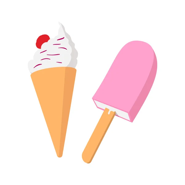 冰激淋卡通图标 — 图库矢量图片
