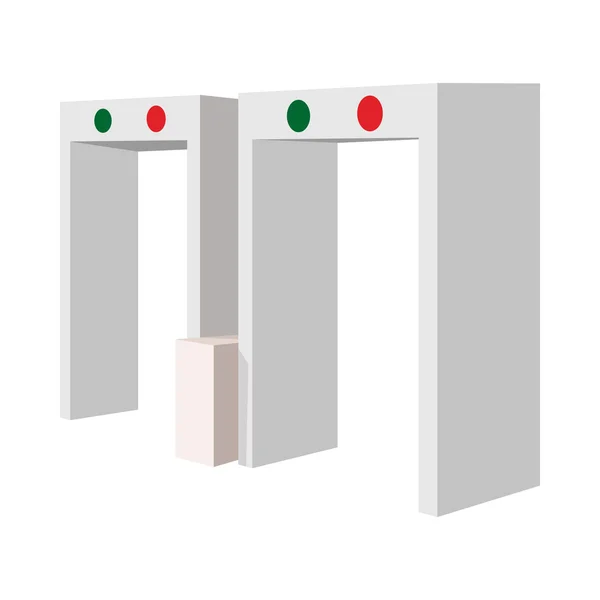 Metaal detector cartoon pictogram — Stockvector