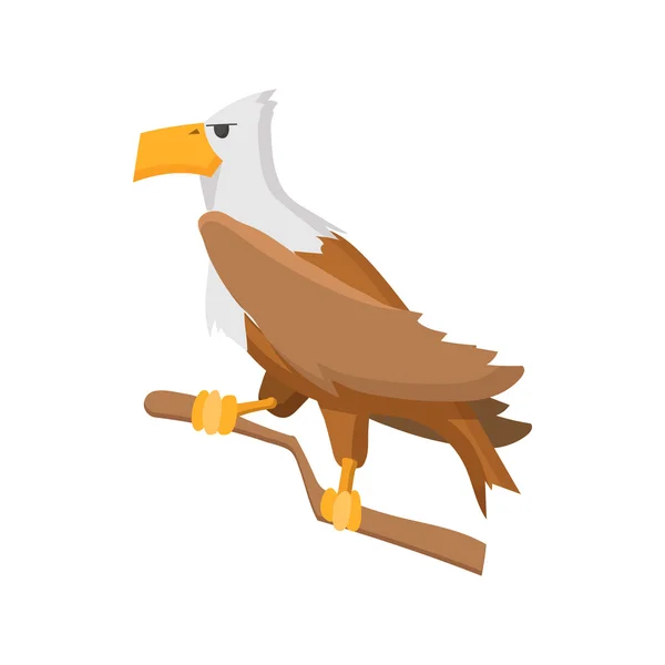 Bald eagle rajzfilm ikon — Stock Vector