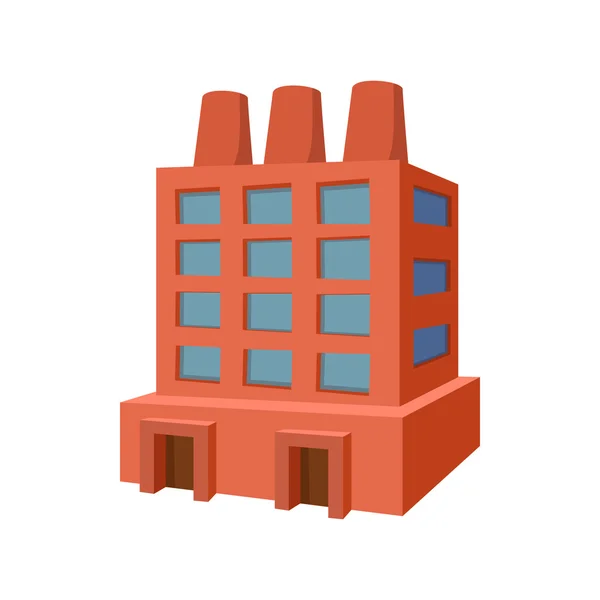 Cartoon-Ikone für Fabrikgebäude — Stockvektor