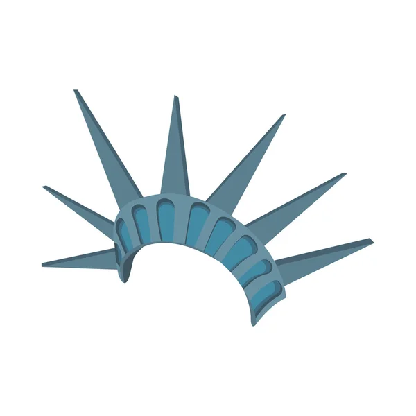 Standbeeld van Liberty kroon cartoon icoon — Stockvector