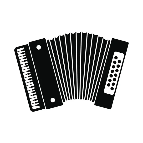 Retro accordeon pictogram — Stockvector