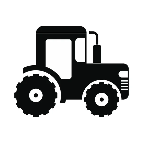 Tractor icono negro — Vector de stock