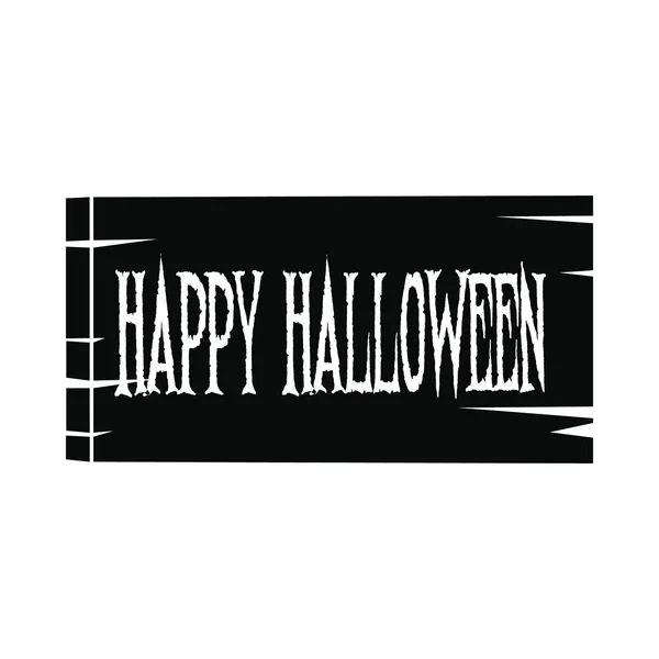 Letrero feliz icono de Halloween — Vector de stock