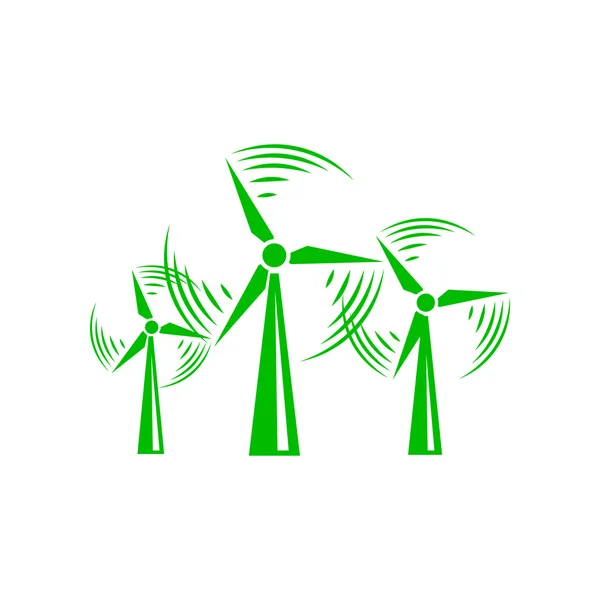 Windmolen pictogram, eenvoudige stijl — Stockvector
