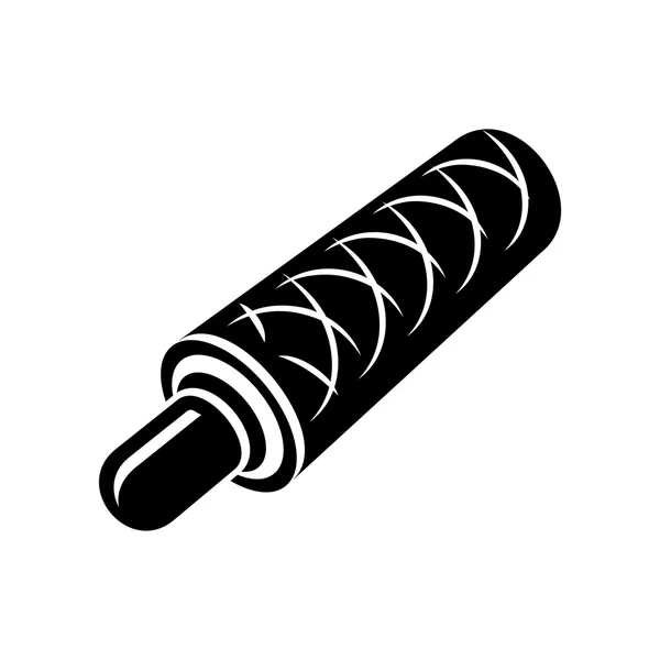 Kolbász roll ikon, egyszerű stílus — Stock Vector