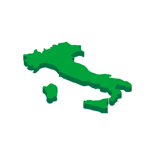 Icona mappa Italia Verde, stile isometrico 3d — Vettoriale Stock