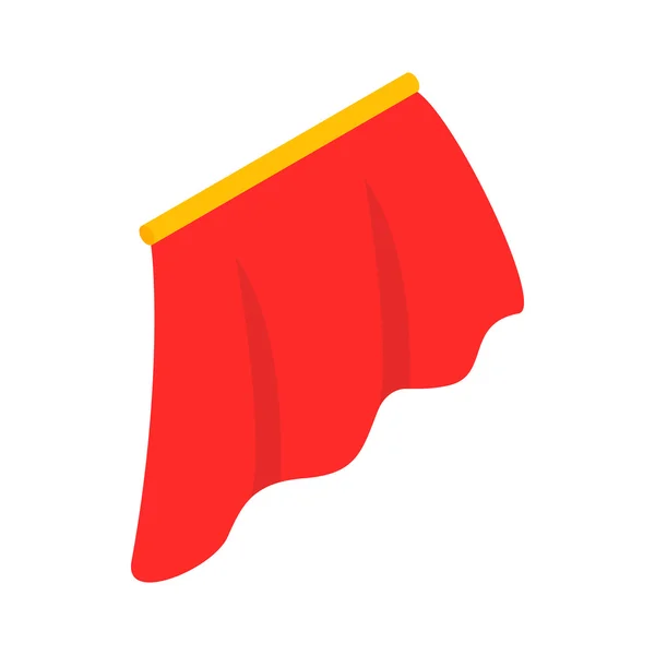 Icône cape rouge, style 3d isométrique — Image vectorielle