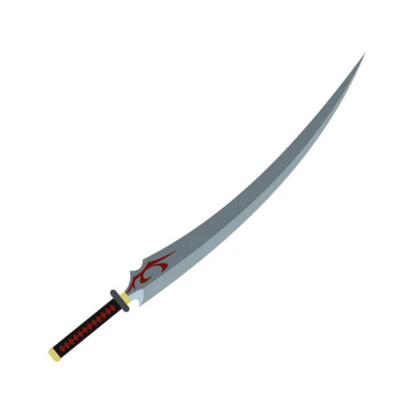 Японський меч плоских значок — стоковий вектор