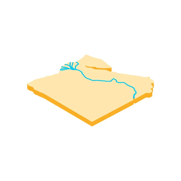 Nile river icon, isometric 3d style — Stock Vector
