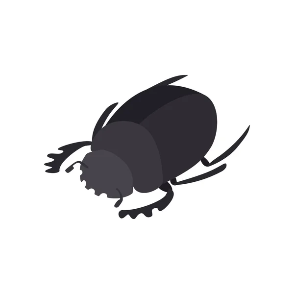 Icône scarabée, style 3d isométrique — Image vectorielle