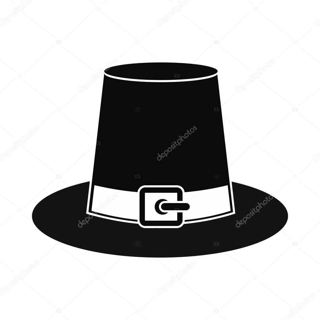 Gorgeous pilgrim hat icon