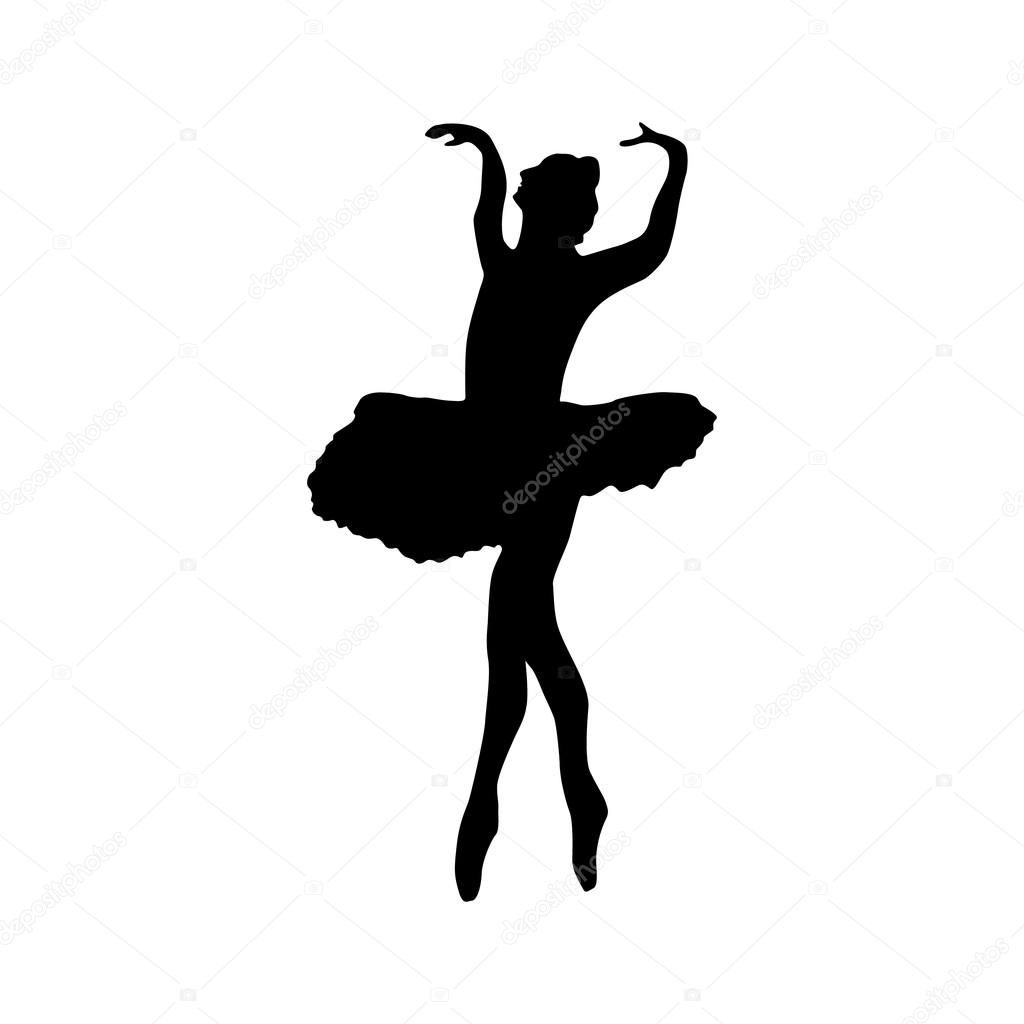 Ballerina silhouette black