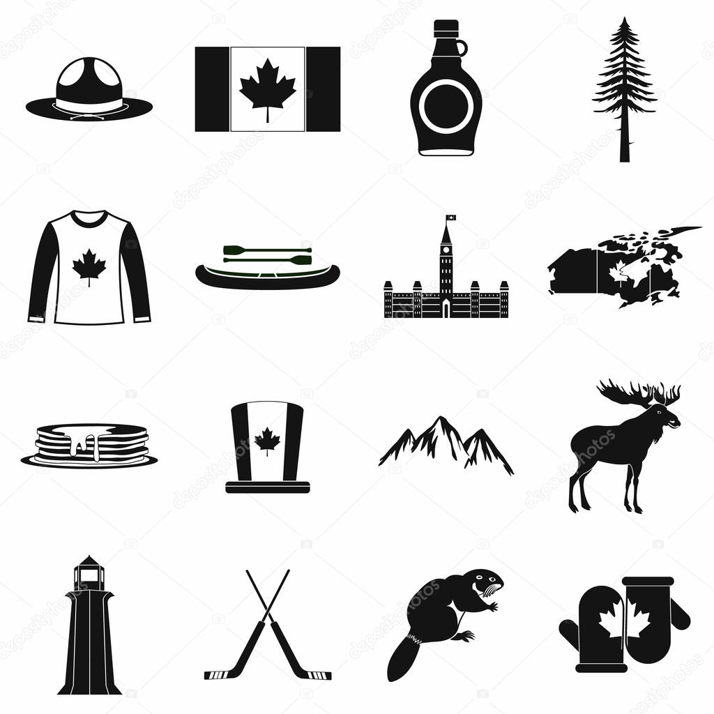 Canada icons black