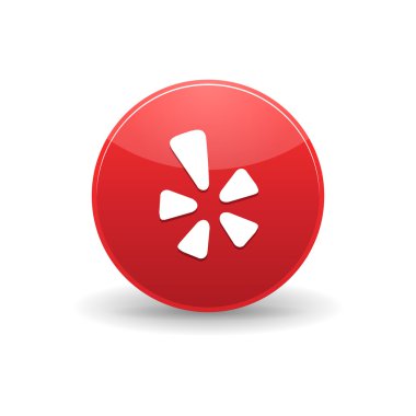Yelp icon, simple style clipart
