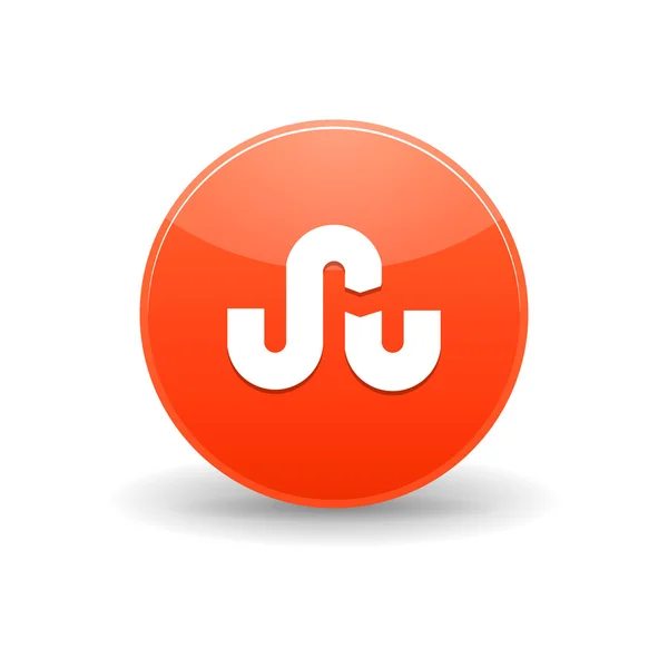 Иконка StumbleUpon, простой стиль — стоковый вектор