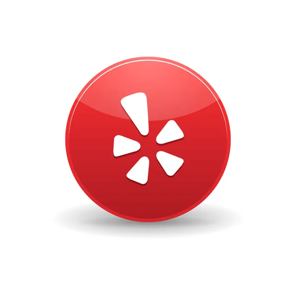 Yelp-Symbol, einfacher Stil — Stockvektor