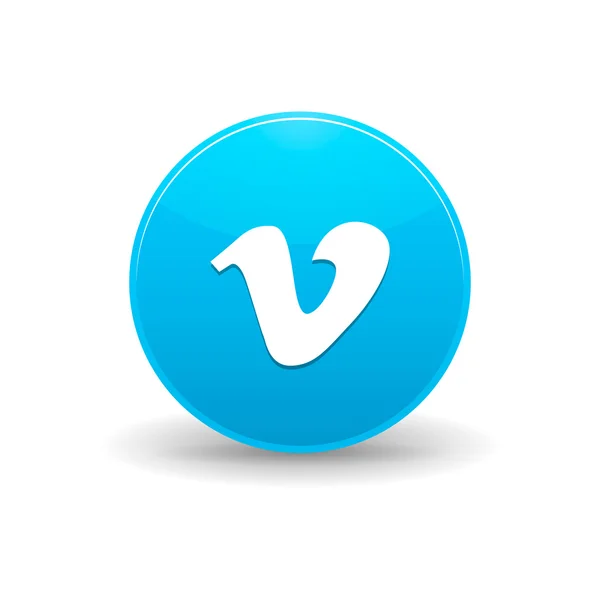 Vimeo icon, simple style — Stock Vector
