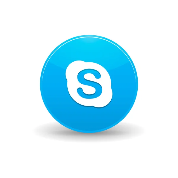 Ícone Skype, estilo simples —  Vetores de Stock