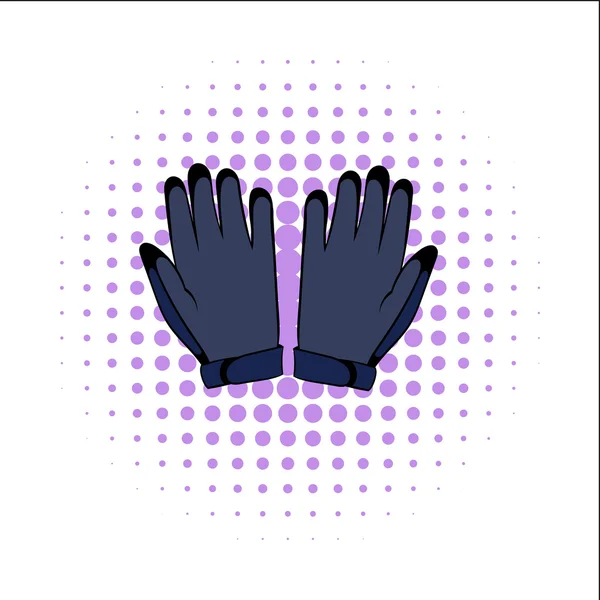 Handschuhe Comic-Ikone — Stockvektor
