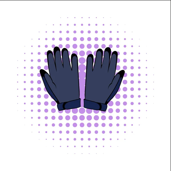 Guantes cómics icono — Vector de stock