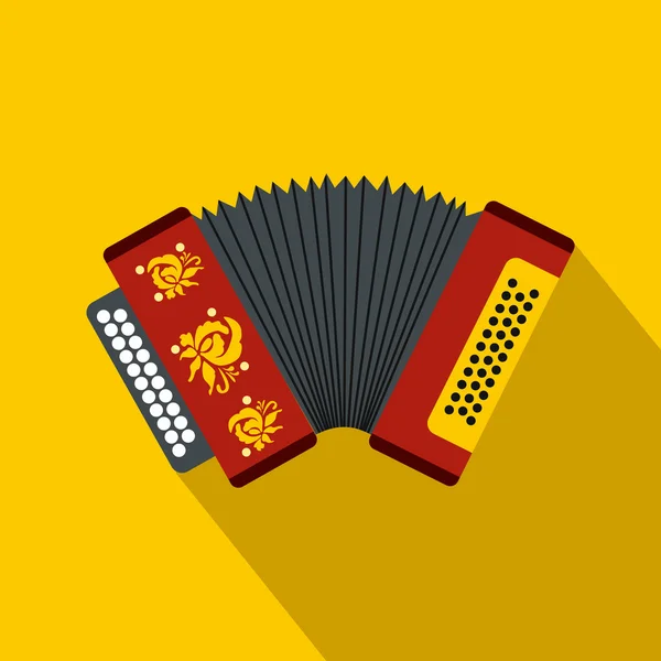 Icône accordéon, style plat — Image vectorielle