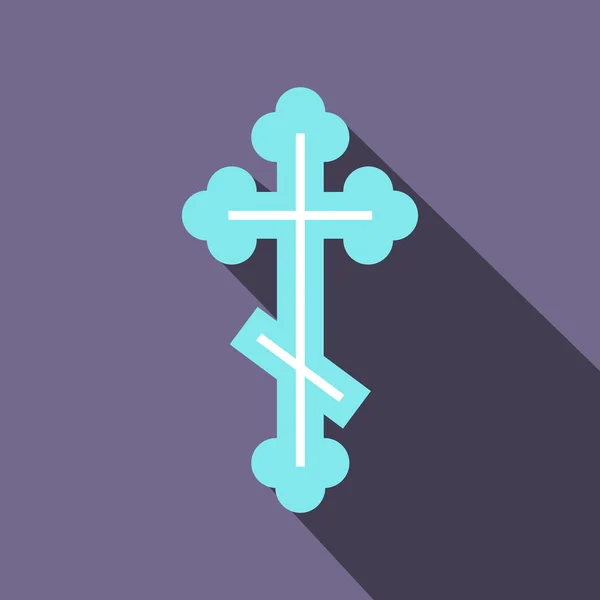 Ortodoxní kříž ikona, ploché styl — Stockový vektor