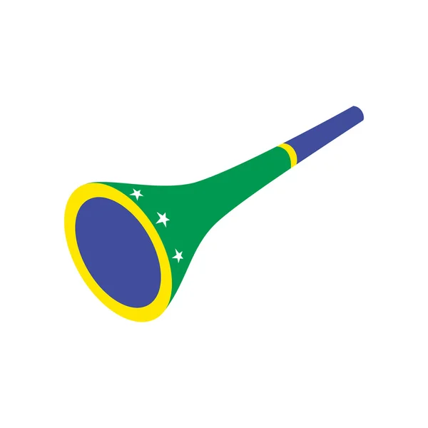 Vuvuzela trumpet icon, isometric 3d style — Stock Vector