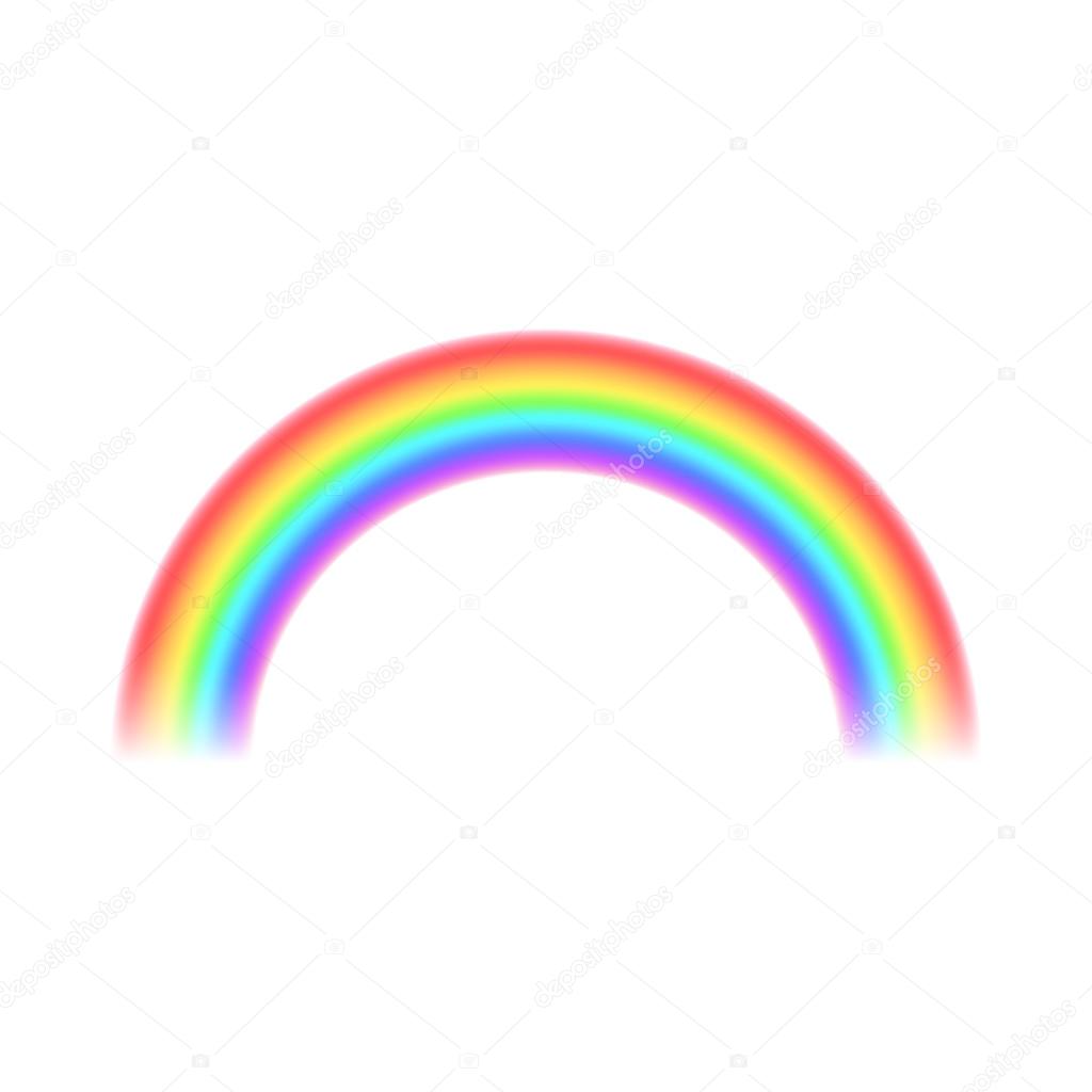Rainbow icon, realistic style
