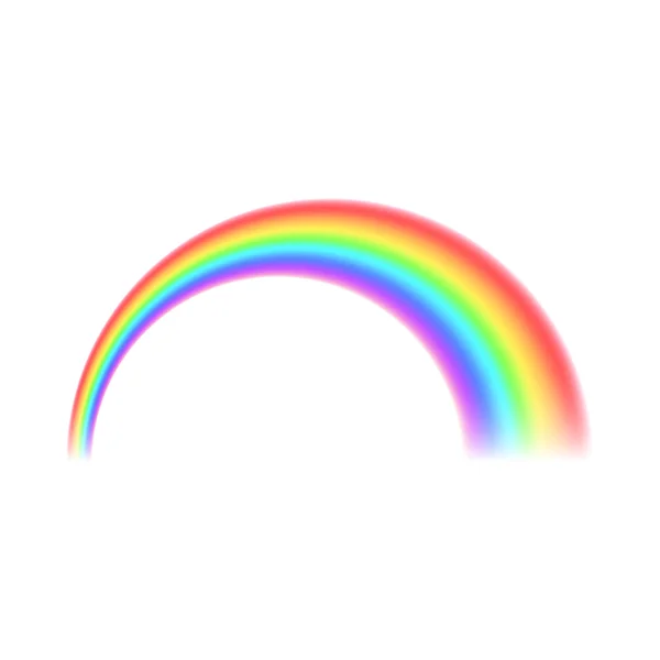 Regenboog pictogram, realistische stijl — Stockvector