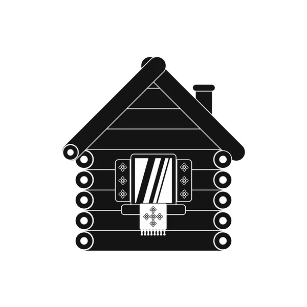 Icône maison en bois, style simple — Image vectorielle