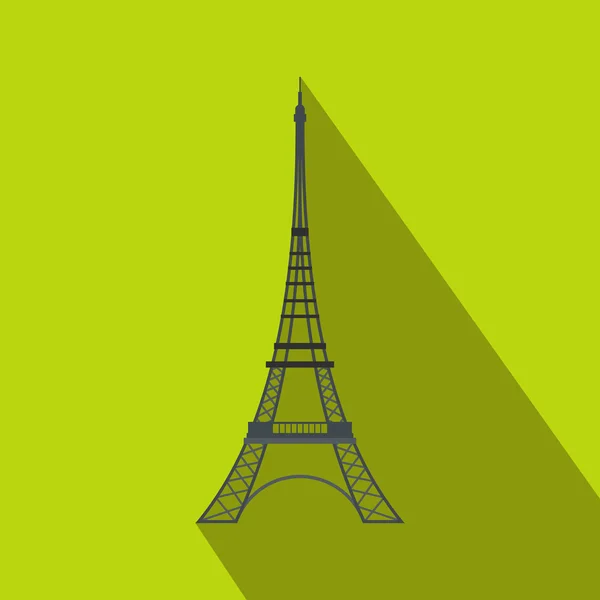 Icono Torre Eiffel, estilo plano — Archivo Imágenes Vectoriales