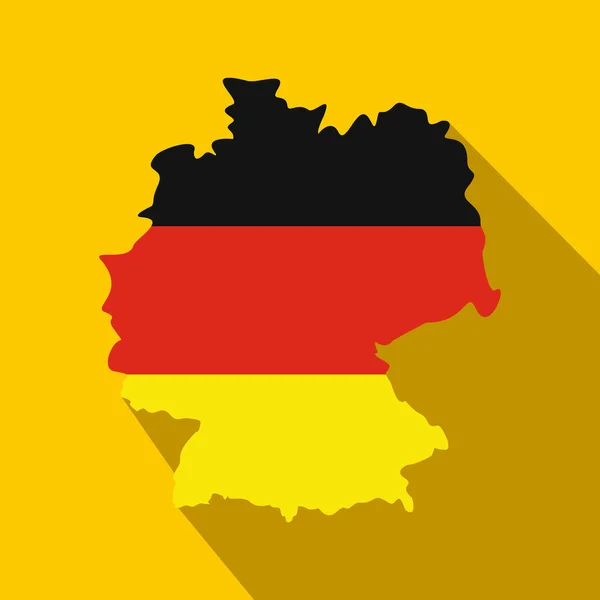 Mapa da Alemanha com bandeira de Alemanha ícone —  Vetores de Stock