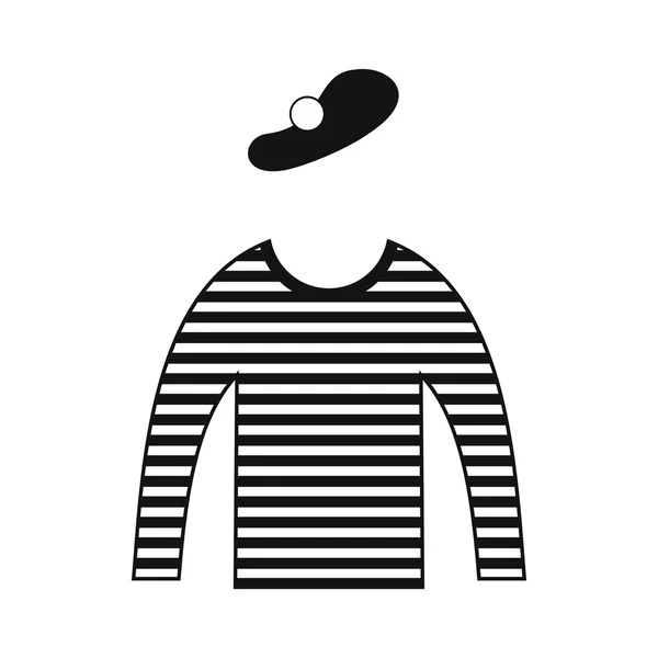 Mime costume icon — Stock Vector