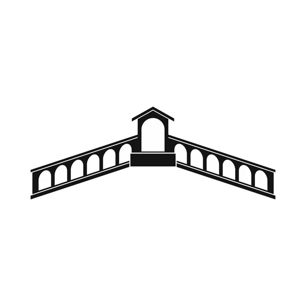 Pont du Rialto, icône de Venise, style simple — Image vectorielle
