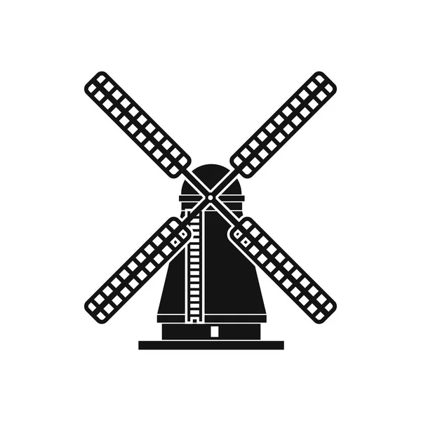 Icona del mulino a vento, stile semplice — Vettoriale Stock