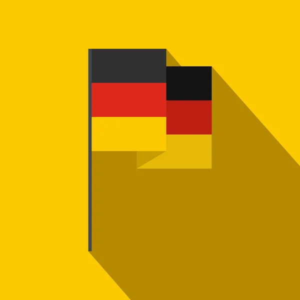 Germany flag icon, flat style — Stock Vector