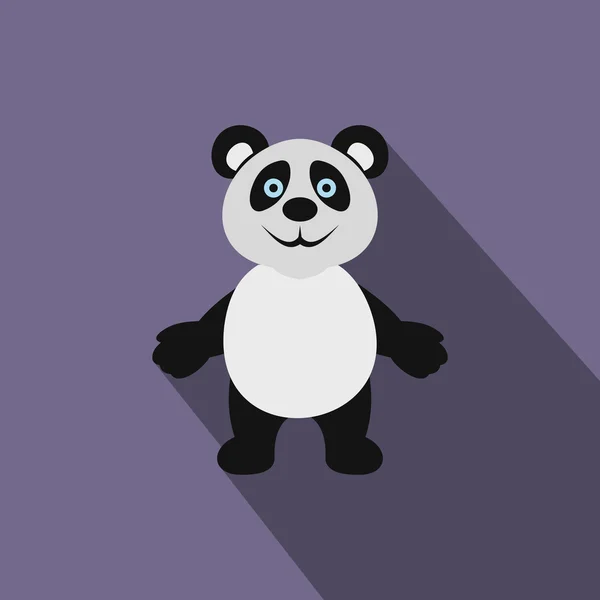 Panda medve ikon, lapos stílusú — Stock Vector